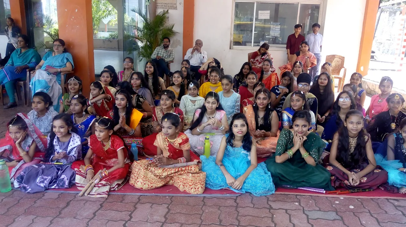 Students participating in a cultural activity at Guru Nanak Public School
